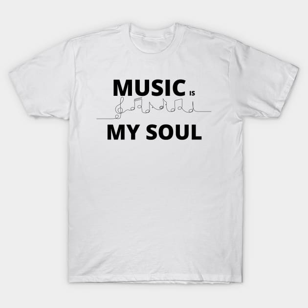 Music is my Soul _ G notes T-Shirt by GambarGrace